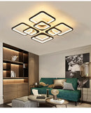 GobekUsa Dimmable LED Chandelier for Bedroom Living Room Study, Modern Acrylic Lighting Fixture