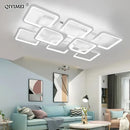 GobekUsa Dimmable LED Chandelier for Bedroom Living Room Study, Modern Acrylic Lighting Fixture