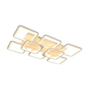 GobekUsa Dimmable LED Chandelier for Bedroom Living Room Study, Modern Acrylic Lighting Fixture