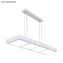GobekUsa Modern Metal Rectangular Island Lamp with 3/4/5 Lights in Black/White - Office Hanging Light in Warm/White