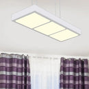 GobekUsa Modern Metal Rectangular Island Lamp with 3/4/5 Lights in Black/White - Office Hanging Light in Warm/White