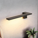 GobekUsa Modern Rectangular LED Wall Mount Light - Acrylic White/Black Bedside Fixture in Warm/White Light
