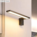 GobekUsa Modern Rectangular LED Wall Mount Light - Acrylic White/Black Bedside Fixture in Warm/White Light