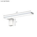 GobekUsa Modern Rectangular LED Wall Mount Light - Acrylic White/Black Bedside Fixture in Warm/White Light
