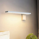 GobekUsa Modern Rectangular LED Wall Mount Light - Acrylic White/Black Bedside Fixture in Warm/White Light