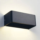 GobekUsa Rectangular Metal Wall Mounted Lamp - Modernist 8"/12" Wide LED Up & Down Lighting in Gold/Black/White, White/Warm Light