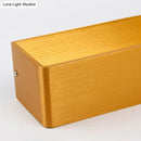 GobekUsa Rectangular Metal Wall Mounted Lamp - Modernist 8"/12" Wide LED Up & Down Lighting in Gold/Black/White, White/Warm Light