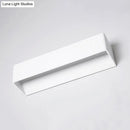 GobekUsa Rectangular Metal Wall Mounted Lamp - Modernist 8"/12" Wide LED Up & Down Lighting in Gold/Black/White, White/Warm Light