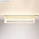 GobekUsa Rectangular Metal Wall Mounted Lamp - Modernist 8"/12" Wide LED Up & Down Lighting in Gold/Black/White, White/Warm Light