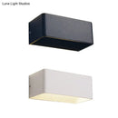 GobekUsa Rectangular Metal Wall Mounted Lamp - Modernist 8"/12" Wide LED Up & Down Lighting in Gold/Black/White, White/Warm Light