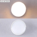 GobekUsa Sleek Metal and Acrylic Wall Sconce: Simplistic Round/Square Shade with Warm/White LED Lighting for Hallways (White)