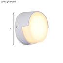 GobekUsa Sleek Metal and Acrylic Wall Sconce: Simplistic Round/Square Shade with Warm/White LED Lighting for Hallways (White)