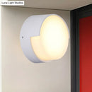 GobekUsa Sleek Metal and Acrylic Wall Sconce: Simplistic Round/Square Shade with Warm/White LED Lighting for Hallways (White)