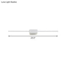 GobekUsa Minimalist White Iron Wall Sconce - LED Vanity Light in Warm/White - 16/ 23.5/ 31.5 Inches Long