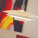 GobekUsa Gradient White Red UFO Pendant Light | Adjustable Mid Century Chandelier