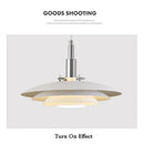 GobekUsa Gradient White Red UFO Pendant Light | Adjustable Mid Century Chandelier