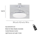 GobekUsa Ceiling Fans Light LED Remote Control DC Motor 36-48 Inch Cooling Summer Winter 110-220V
