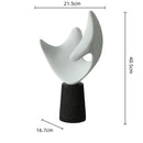 GobekUsa Abstract Hollowed-out Resin Sculpture, Black and White Modern Home Decor Statue.