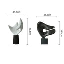 GobekUsa Abstract Hollowed-out Resin Sculpture, Black and White Modern Home Decor Statue.