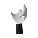 GobekUsa Abstract Hollowed-out Resin Sculpture, Black and White Modern Home Decor Statue.