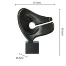 GobekUsa Abstract Hollowed-out Resin Sculpture, Black and White Modern Home Decor Statue.