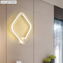 GobekUsa Modern LED Acrylic Wall Lamp for Bedside with Rhombus Frame