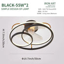 GobekUsa LED Ceiling Fan with Remote Control, Modern Silent Lighting Fixture for Bedroom and Dining Room