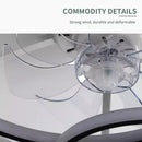 GobekUsa LED Ceiling Fan with Remote Control, Modern Silent Lighting Fixture for Bedroom and Dining Room