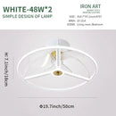GobekUsa LED Ceiling Fan with Remote Control, Modern Silent Lighting Fixture for Bedroom and Dining Room