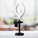 GobekUsa Rotatable LED Round Mirror Light with USB Port- Modernist Metallic Flush Lighting, White