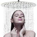 GobekUsa 16" Round Rainfall Shower Head Stainless Steel Ultrathin Chrome Finish Showerhead