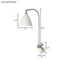 GobekUsa Modern White Sconce with Cone Metal Shade for Bedroom Walls