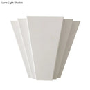 GobekUsa Contemporary LED Iron Wall Sconce, White Sector Flush Mount Light - White/Warm Lighting