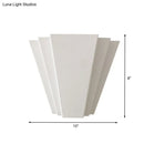 GobekUsa Contemporary LED Iron Wall Sconce, White Sector Flush Mount Light - White/Warm Lighting