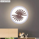 GobekUsa Modern White LED Wall Sconce with Sector/Leaf Pattern & Warm/White Light