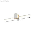 GobekUsa Sleek 16"/23.5" LED Wall Lamp - Modern Slim Rod Bath Vanity Lighting with Acrylic Shade