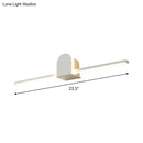 GobekUsa Sleek 16"/23.5" LED Wall Lamp - Modern Slim Rod Bath Vanity Lighting with Acrylic Shade