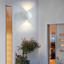 GobekUsa Modern 2-LED Up/Down Wall Light Fixture - Aluminum White Sconce Light for Outdoor Use in Warm/White