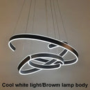 GobekUsa Geometry Circle Rings LED Pendant Light for Living Room Dining Room