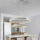 GobekUsa Geometry Circle Rings LED Pendant Light for Living Room Dining Room
