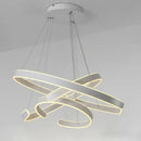 GobekUsa Geometry Circle Rings LED Pendant Light for Living Room Dining Room