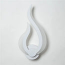 GobekUsa Flame Shaped LED Wall Mounted Light - Decorative Acrylic Sconce for Corridors (White)