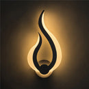 GobekUsa Flame Shaped LED Wall Mounted Light - Decorative Acrylic Sconce for Corridors (White)