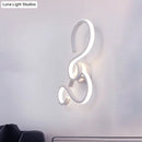 GobekUsa Modern White Spiral Wall Sconce Light with Acrylic LED for Living Room