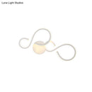GobekUsa Modern White Spiral Wall Sconce Light with Acrylic LED for Living Room