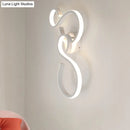 GobekUsa Modern White Spiral Wall Sconce Light with Acrylic LED for Living Room