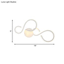 GobekUsa Modern White Spiral Wall Sconce Light with Acrylic LED for Living Room