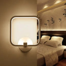GobekUsa LED Bedside Wall Light White Sconce with Square Acrylic Shade - Choose Your Light Tone