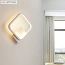 GobekUsa Modern LED Bedside Wall Light - Aluminum Minimalistic Sconce Lighting in Black/White, 8"/10"/12.5" Dia