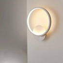 GobekUsa Modern LED Bedside Wall Light - Aluminum Minimalistic Sconce Lighting in Black/White, 8"/10"/12.5" Dia